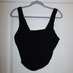 Open-Knit Chase The Sun Corset Tank - ALO Yoga - Black - Large